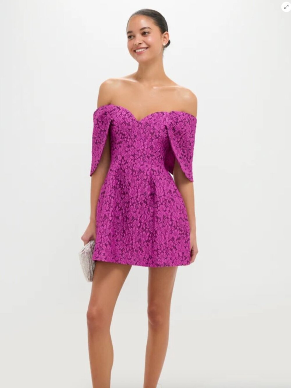 Hyacinth House Wildberry Jacquard Kara Mini Dress